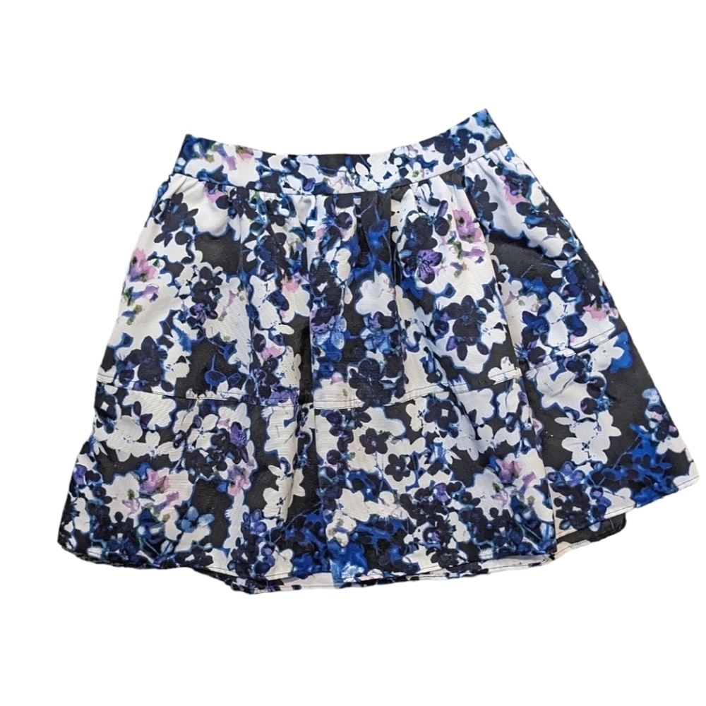 Express Blue Floral pocket Skirt size 6